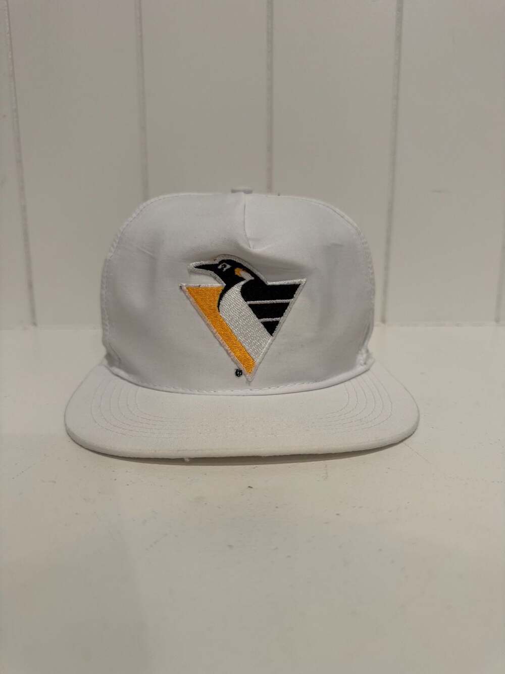 Vintage 90s Pittsburgh Penguins NHL White Snapback Hat